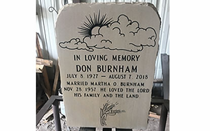 Headstone, Cemetery Marker, Engraving, Cemetery Monuments / kempnermonuments.com